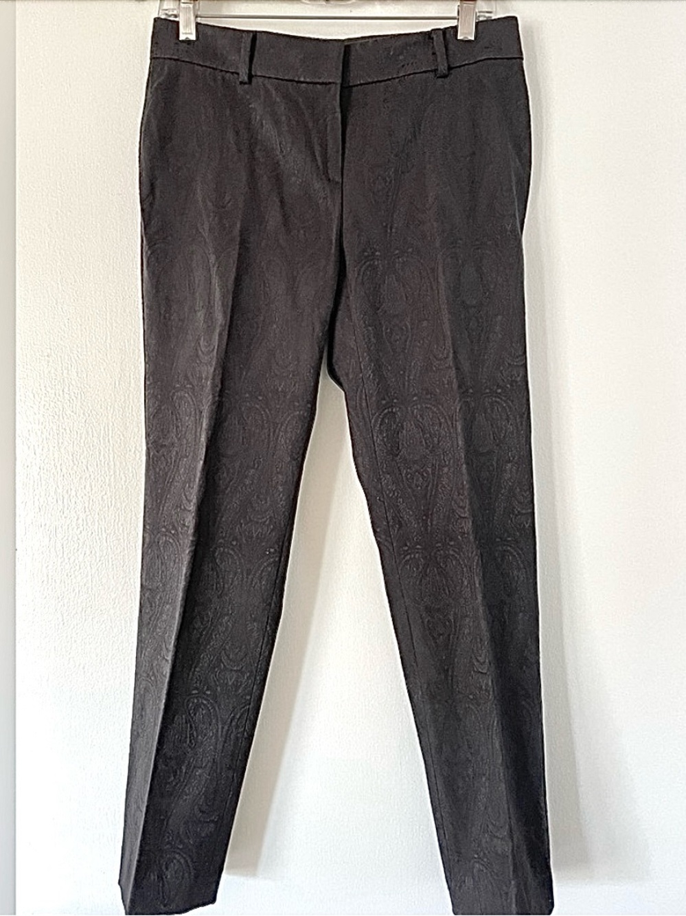 Ann Taylor Black Paisley Jacquard Cocktail Pants